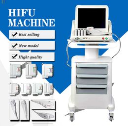 2022 Yeni Varış Hifu Machine 3 veya 5 kartuşlu Ultrasonik Terapi Cilt kaldırma ve satılık kırışıklık çıkarma için kullanılabilir