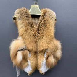 Women s Fur Faux Natural Vest Women Small Real Thick Warm Winter Coat Short Stylish Parkas Sleeveless Jacket 220926
