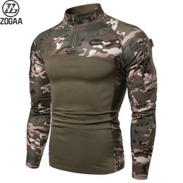 Men's Sweaters ZOGAA Tactical Camouflage Athletic T-Shirts 220922