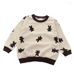 Hoodies Baby Boys Girls Kids Casual Pullover Toddler Infant Autumn Cute Letters Printed Pattern Long Sleeve O-Neck Tops 80-150cm