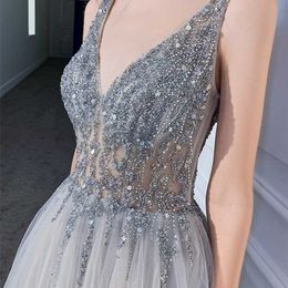 Party Dresses Grey wine long sexy sequined training lady girl women princess banquet party ball prom dress performance gown free ship 220923