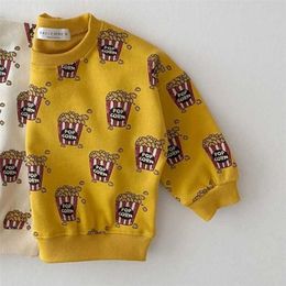 Pullover born Baby Boys Girls Kids Casual Pullover Toddler Infant Autumn Cute Letters Printed Pattern Long Sleeve ONeck Tops 05Years 220924