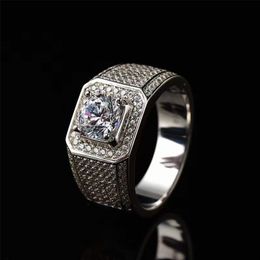 Cluster Rings 13ct Men's Ring Gemstone Luxurious Ring 925 Sterling Silver Platinum Plated White Gold Fine Jewellery Drop 220922