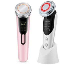 Face Massager 7 in 1 RF EMS LED Skin Rejuvenation Beauty Device Anti-Aging Lifting Wrinkle Remover Micro Current Vibration Massage 220922