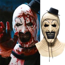 Party Masks Terrifier Mask Horror Scary Mascara Halloween Cosplay Art The Clown Creepy Killer Terror Masque Horreur Joker Men Ghost Thriller 220926 220926