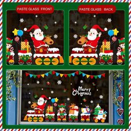 Christmas Decorations FENGRISE Merry Christmas Decorations For Home Christmas Wall Windows Sticker Xmas Navidad Noel Gifts Happy Year 2023 220926