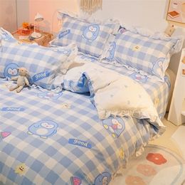 Bedding sets Bedding Set 2 Bedrooms Sheet Duvet Cover Linens Bedspread Euro Nordic 150 Family Bed Linen Beds for Girls Euro 220 Pillowcase 220924