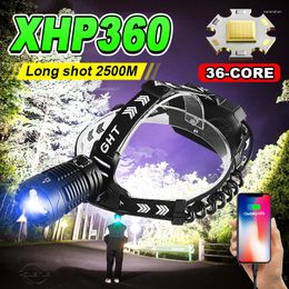 Headlamps 36-Core XHP360 Most Powerful Led Headlamp Usb Rechargeable Head XHP199 High Power Headlight 18650 Fishing Lamps