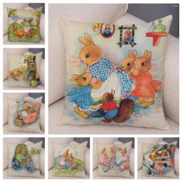 Pillow Cartoon Storey Cover For Sofa Children Room Home Car Decor Fairytale Pillowcase Soft Plush Case 45x45