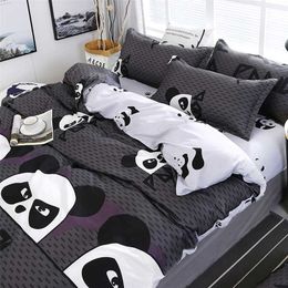 Bedding sets Chinese Style Cartoon Panda Pattern Bedding Set Bed Linings Duvet Cover Bed Sheet Pillowcases Cover Set 4pcsset 51 220924