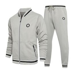 Neue Herren-Set 2022 Frühling Herbst Männer Sportswear Jogging Trainingsanzug Jacke Hose 2PCS Sets Einfarbig Zipper Sport Anzug kleidung