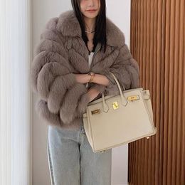 Women s Fur Faux Girl s Fashion Slim Winter Warm Real Coat Soft Overcoat Classic Casual Jacket 220926