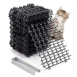 Cat Carriers Gardening Scat Mat Plastic Repellent Fence Anti-Cat Strips Spikes Straps Deterrent Keep Kitten Dog Away Digging Pet Supplies