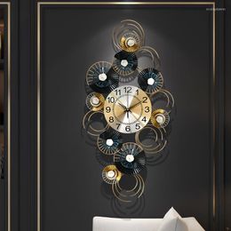 Wall Clocks Metal Large Clock Modern Design Luxury Silent Art Living Room Decoration Horloges Murales 3d Decor