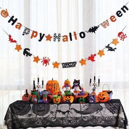 Banner Flags Halloween Decoration Horror Pumpkin Bunting Flag Props Ghost Garland Party Supplies 220922