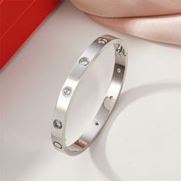 Luxury Brand Quality Bangle Designer Bracelet Stainless Steel Bangles With Screw Screwdriver Fashion Couple Jewelry Wedding Prom Jewellry Christmas Gifts