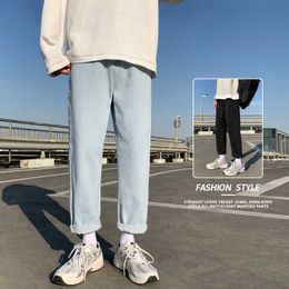 Men's Jeans Spring Men'S Straight Wide Leg Pants Korean Fashion Trend Hip Hop Denim Trousers Male Classic Brand Streetwear Baggy 220923