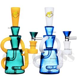 8.3 inches Mouthpiece Hookahs Pyramid Design Heady Glass Bongs Showerhead Perc Oil Dab Rigs 14mm Female Joint Water Pipes With Bowl Smoking Accessories