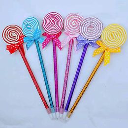 20Pcs Ballpoint Pens Lollipop Plastic Ball-Pen Creative Learning Stationery Office Personalised Small Gifts Wholesale