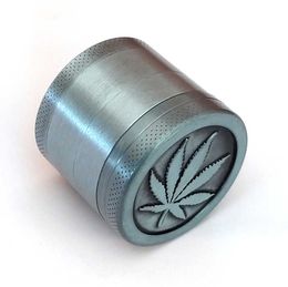 Metal Herb Grinder smoking accessories 4 layers Tobacco herbal Grinders Magnetic with Pollen Catcher Scraper Grey Colour