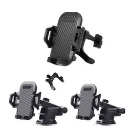 New Car Phone Holder Mount Air Vent Universal Cell Phone Support Stand with Suction Cup for Windshield Dashboard
