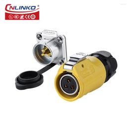 Lighting Accessories Cnlinko M20 Panel Connector Plug Socket 500V 20A IP67 Waterproof Outdoor Industrial Electrical Equipment Connectors