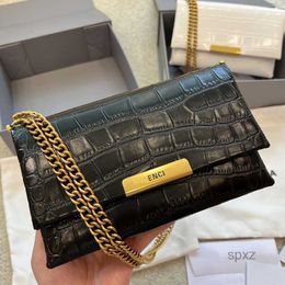 Evening Bags Chain Flap Crossbody Bag Alligator Clutch Purse Women Fashion Shoulder Handbags Tote Gold Chains Flip Cover Diagonal Black Bags Wallets