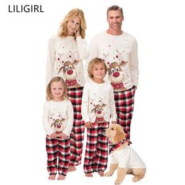 MEIHAOWEI Ropa Familia a Juego Pijamas para Niños Ropa Navidad para Familia Ropa Mamá y yo Look Familia 