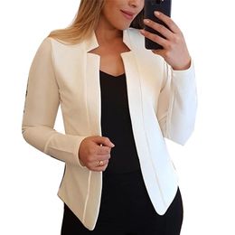 Women's Jackets Fall Fashion Women Solid Color Long Sleeve Stand Collar Slims Fit Blazer Coat Women's Clothing Blazers Fashion Long Sleeve Suits 220926