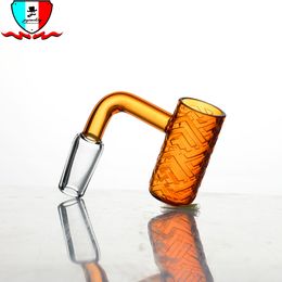 Colour Quartz Banger Smoking Accessories with Deep Carving Pattern 19mm 14mm 10mm Male/female for Glass Bong Dab Rigs