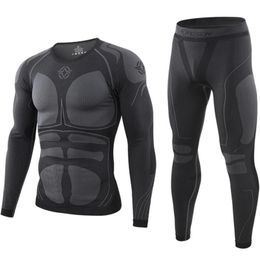 Men's Tracksuits Seamless Tight Tactical Thermal Underwear Men Outdoor Sports Function Breathable Training Cycling Thermo Underwear Long Johns 220926