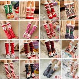 Christmas Knit Socks Cartoon Christmas Treehouse Womens Thick Sherpa Fleece Lined Thermal Socks Christmas Decorations 16styles P0927