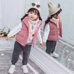 Waistcoat Children's Vests Girls Boys Baby Corduroy Jackets Kids Thicken Outerwear Cotton Warm Waistcoat Autumn Winter Coat Top Clothes 220927