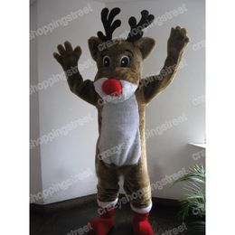 halloween Cute Reindeer Mascot Costume Cartoon Character Outfits Suit Adults Size Christmas Carnival Party Outdoor Outfit Advertising Suits