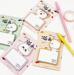 Fighting Cat Expression Memo Pad - Sticky mini notebook Stationery for School Supplies (220927)