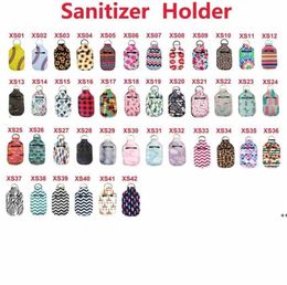 Sanitizer Holder Neoprene Hand Sanitizer Bottle Holder Lipstick Holders Lip Cover Handbag Keychain Printing Chapstick JNB15800