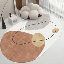 Carpets Round For Living Room Decoration Bedroom Oval Floor Mat Non-slip Coffee Tables Carpet Children Lounge Rug Large Area