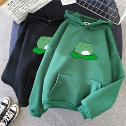 Hoodies Men's & Sweatshirts Skateboard Frog Oversized Sweatshirt Men Women Hoodie 2022 Winter Haruku Warm Casual Pullover Pink