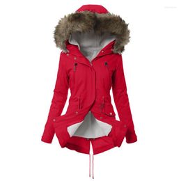 Women's Jackets Women's Women Plus Size Parkas Thick Long Sleeve Hooded Cashmere Bubble Jacket Ladies Solid Color Puffer Coat Outerwear