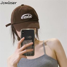 Ball Caps 2022 Korea Fashion Embroidered Letters Baseball Hats Unisex Outdoor Sport Adjustable Men Women Streetwear 220927