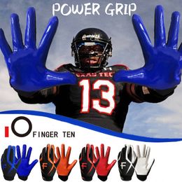 Sports Gloves Non Slip Youth Kid American Football Gloves Receiver Soccer Goalkeeper Glove S M L XL Boys Girls 5-14 years old Drop 220924