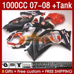 Fairings & Tank For SUZUKI GSXR1000 GSXR 1000 CC K7 GSX-R1000 2007-2008 flat lucky Bodys 158No.27 1000CC GSXR-1000 07 08 Bodywork GSX R1000 2007 2008 Full Fairing Kit