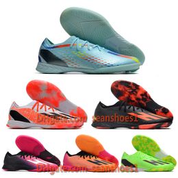 Gift Bag Quality Football Boots Soccer Shoes Trainers Football Cleats Green Pink Orange Blue Black Red Indoor X Speedportal.1 IC botas de futbol For Mens Size US 6.5-11