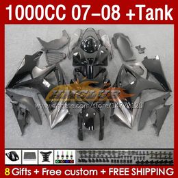 Fairings & Tank For SUZUKI GSXR 1000 CC K7 GSXR-1000 GSXR1000 07 08 Bodys 158No.41 1000CC GSX R1000 2007 2008 Bodywork GSX-R1000 2007-2008 Full Fairing Kit matte black