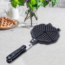 Baking Moulds 6 Inch Waffle Maker Pan Press Plate Bakeware Campware Detachable Design For Household Kitchen