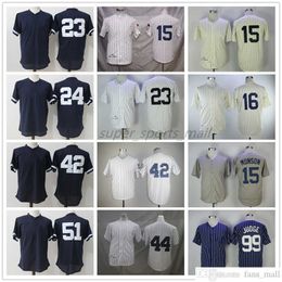 1938 Throwback Baseball Jersey Vintage 15 Thurman Munson 16 Biege 1951 23 Don Mattingly Gary Sanchez Mariano Rivera Reggie Jackson Bernie Williams Judge