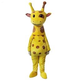 Halloween Giraffe Mascot Costume simulation Cartoon Anime theme character Adults Size Christmas Outdoor Advertising Outfit Suit