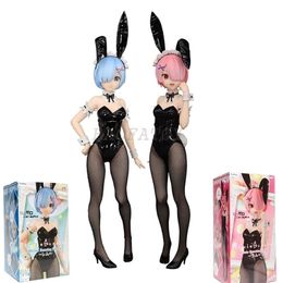 Anime Manga 29cm Re ZERO Starting Life in Another World Anime Figure Ram Rem Bunny Ver Action Figure Sexy Girl Figure Model Doll Toys 220923