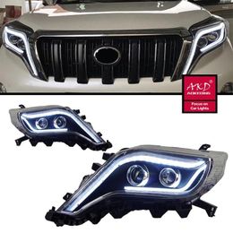 Lighting System Car Head Lights Parts For Prado 2014-2022 Lander LED Front Headlight Replacement DRL Daytime Light Projector Facelift