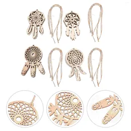 Decorative Figurines 40Pcs Dream Catchers Wooden Pendants Bedroom Background Pendant For Home Decor Cafe